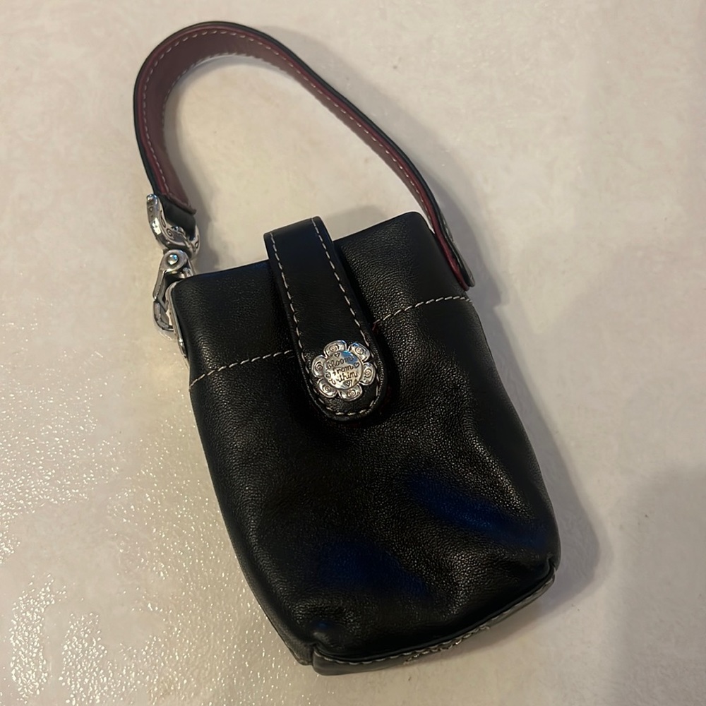 Brighton black leather accessory pouch